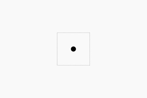 A dot inside the square