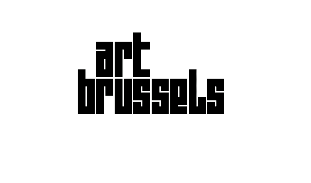The graphic grid system used to design Art Brussels typography and logo