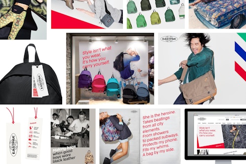Eastpak branding collage