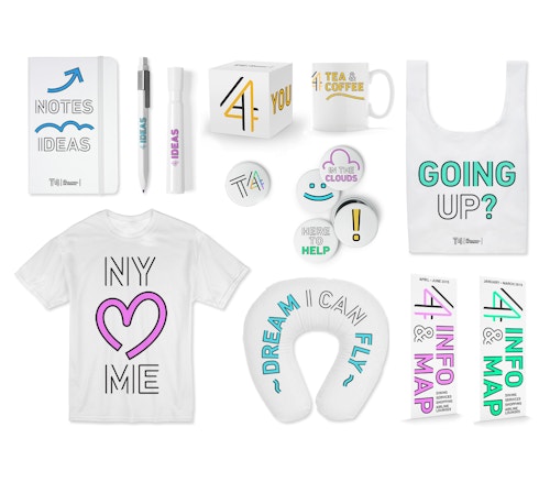 Set of merchandising products for Jfk Terminal 4