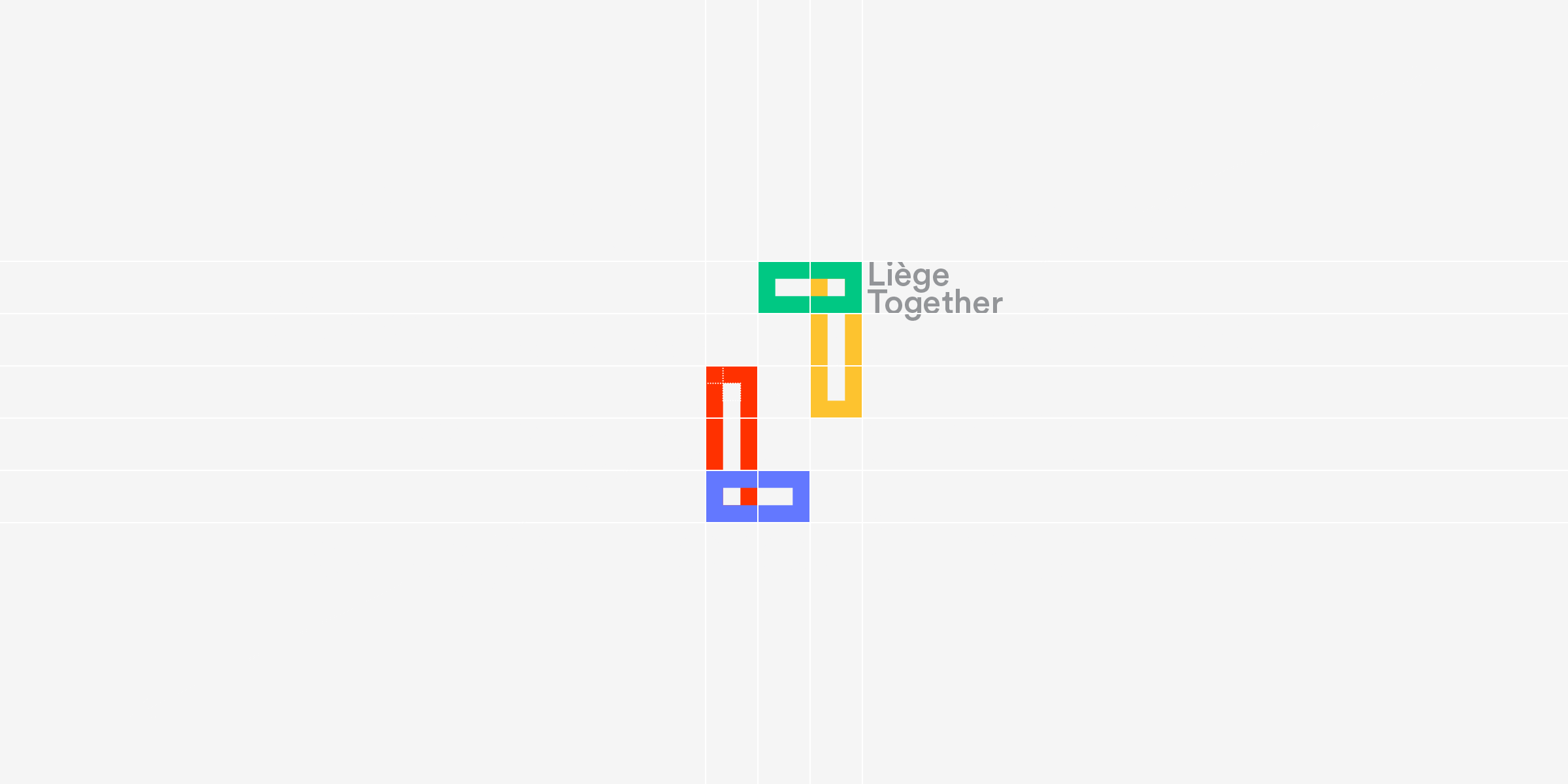 Logo designed for Liege Together animated with adjectives to qualify it