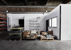 Application of the Mitsulift motto on a wall in its offices