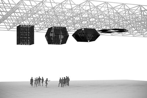 A simulation of the interior of the building of Parc des Expositions