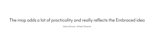 A quote from Artistic Director Johan Simons on the map designed for Ruhrtriennale