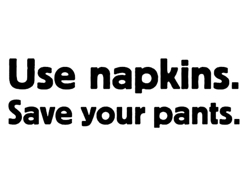 Copywriting for Stand on using napkins