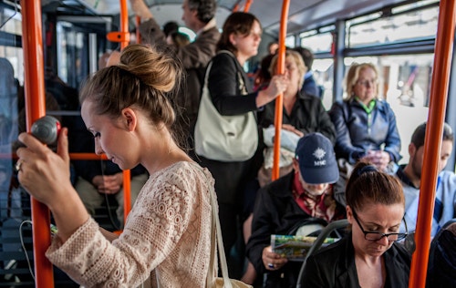 People inside a bus